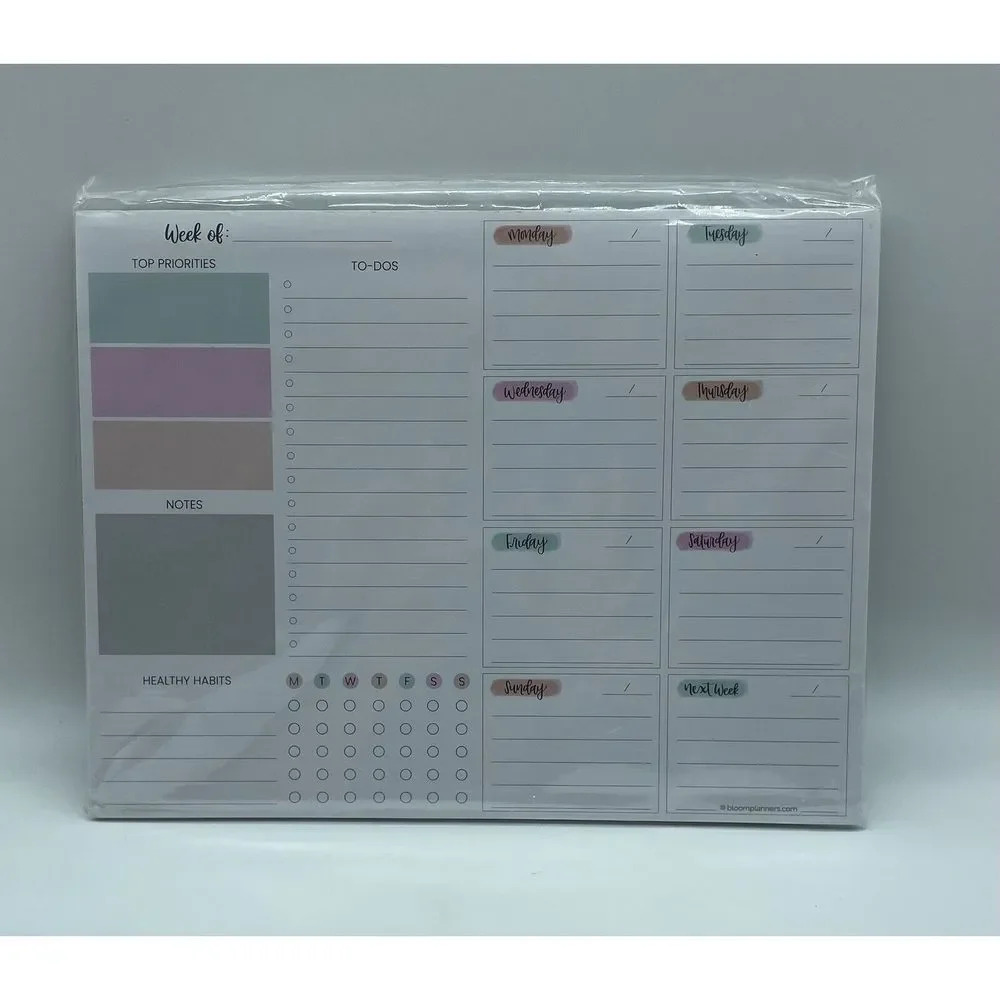 Bloom Daily Planners Planning Pad 8.5x11", Weekly To-Do List‎ & Planner Pastel